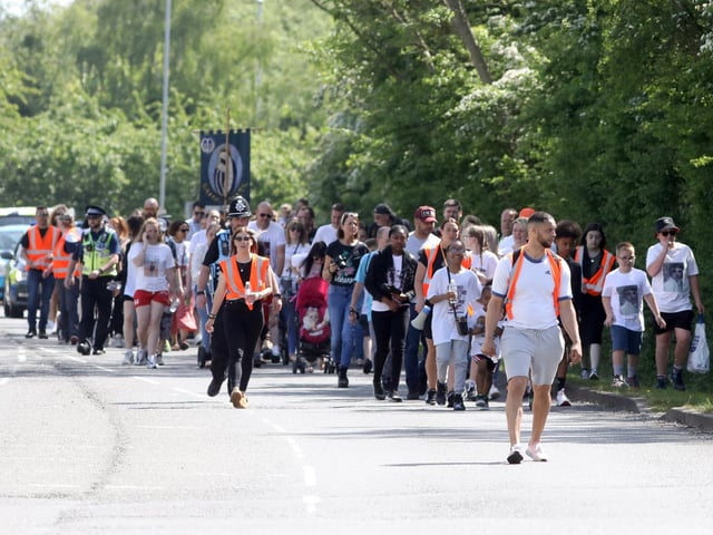 Wellingborough, community group Off the Streets NN organised the march from the Queensway estate on Saturday (May 14)