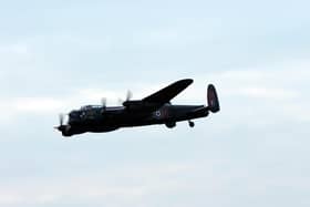 An Avro Lancaster flying over Sywell at the Music In The Air event back in June 2006