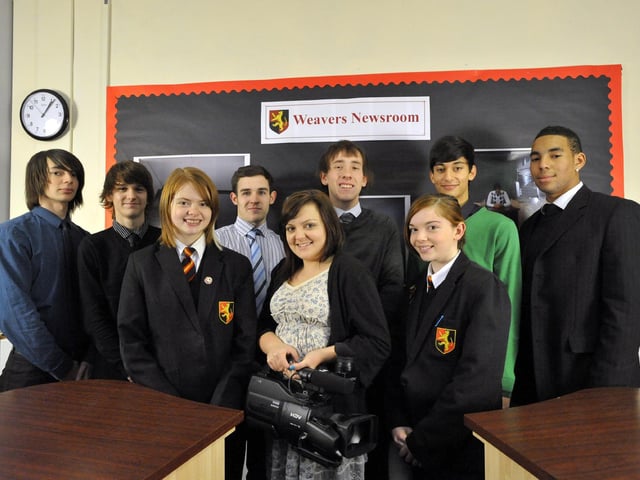 The school set up its own TV station in November 2010. Jamie Martin, 17, Sam Gardiner, 17, Dalton Barnes, 17, Samuel Shoesmith, 18, Liam Richards, 18, Jordan Case,  18, Zoe Finlay, 14, Shahnee King, 17, and Rosie Watts, 12