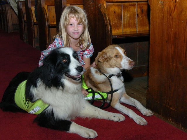Wellingborough: All Saints Church Pet Service Molly Harte with Lucy and Mia
October 2007