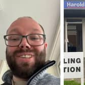 Gareth McNab is refusing to leave the Harold Mason Centre in Burton Latimer as part of a voter ID protest.