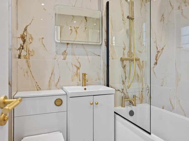 Inside one of the new townhouses