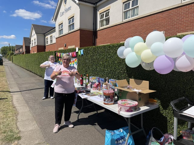 The ladies at Seagrave House held a fundraising stall for Florence