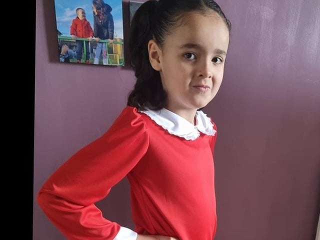 Ella, age 6, from Corby, as Veruca Salt from Charlie and the Chocolate Factory