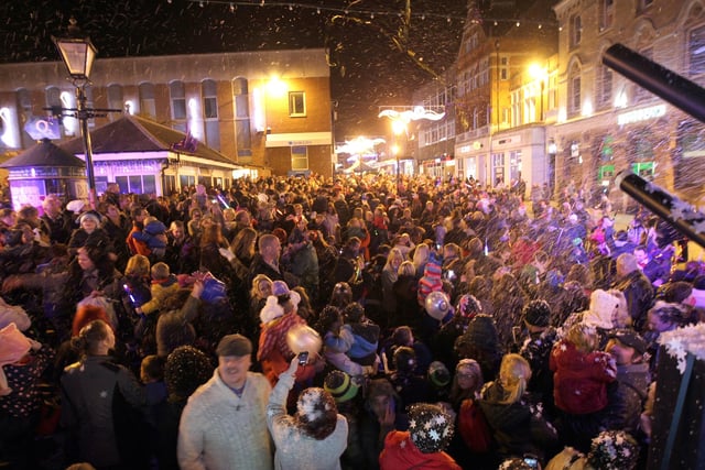 Wellingborough Christmas lights switch-on 10 years ago in 2013