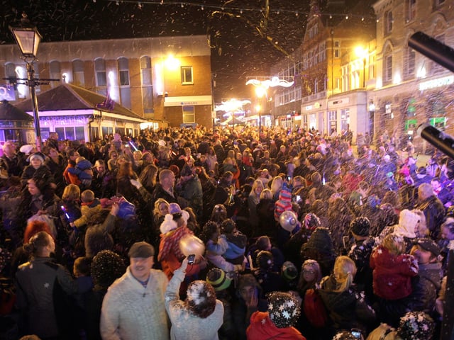 Wellingborough Christmas lights switch-on 10 years ago in 2013