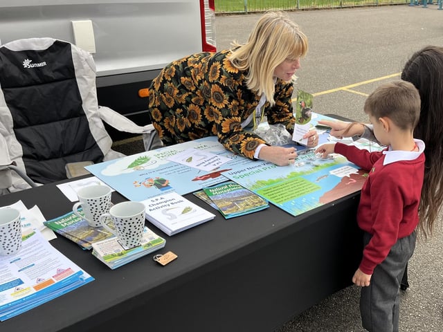 Nene River Trust representative attending Community Showcase at Oakley Vale Primary School