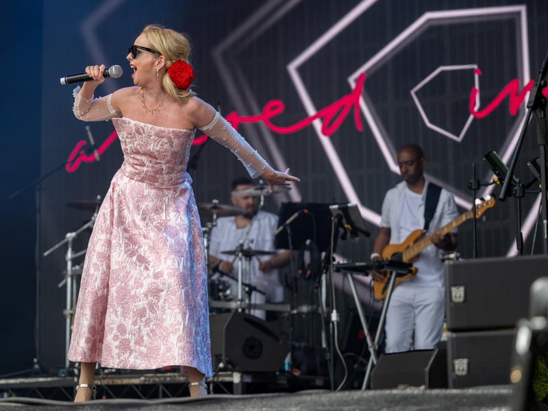 Altered Images on stage at Let’s Rock Northampton at Delapré Park on Saturday, June 15. Photo by David Jackson.