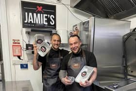Jamie (left) and Scott Tyrrell pictured before they launched Jamie's Food Box.