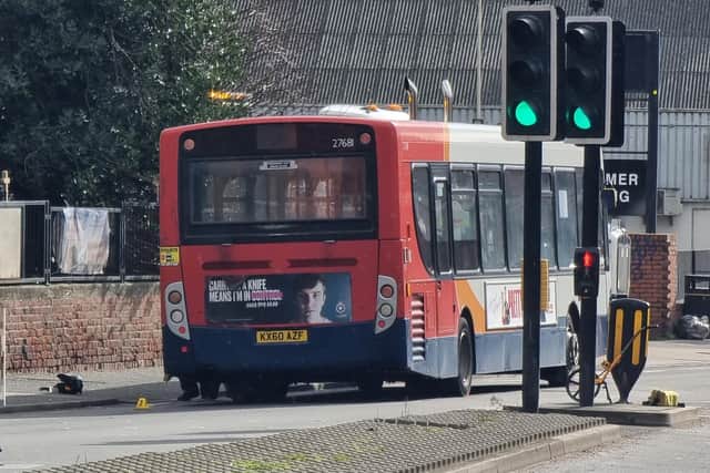 Pictures from the scene at midday. The incident happened at 8.40am today (Monday).