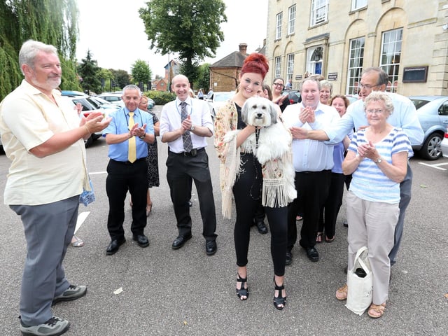 Ashleigh Butler and her dog Pudsey given the freedom of Wellingborough July 2014