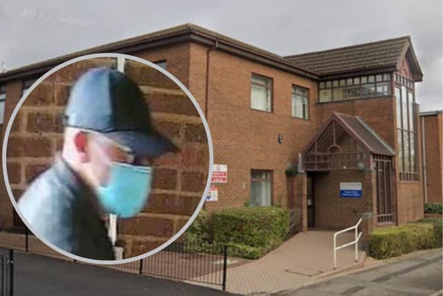 Police officers have released an image of a man who they believe may have information about a distraction burglary in Corby/Northants Police/Google