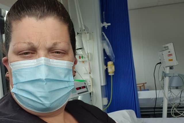Leila in hospital