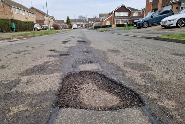Potholes in St Anthony's Road, Kettering/National World