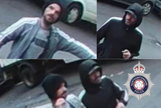 CCTV from Bath Road Kettering - Northants Police would like to identify these men/Northants Police