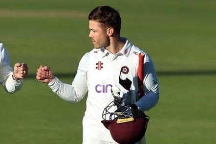 Lewis McManus hit a brilliant 168 not out for Northants - his first red ball century for the club, and a career best