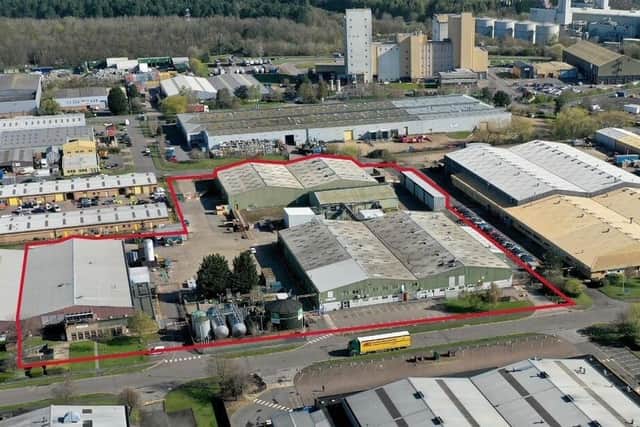 The site is nearly six acres of prime industrial land and warehousing in one of Corby's most sought-after industrial estates