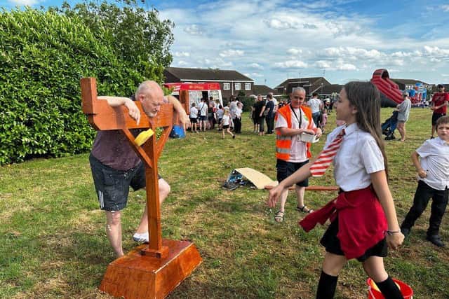 Pupils loved the Soak the Teacher stall