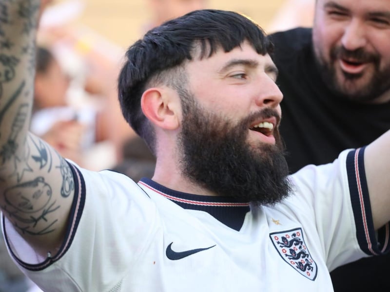 Fans at the Kettering Town FC World Cup Fan Zone watch England vs Argentina in the semi-final
