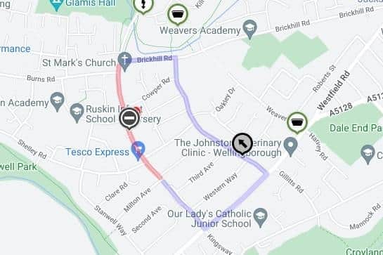 The diversion route