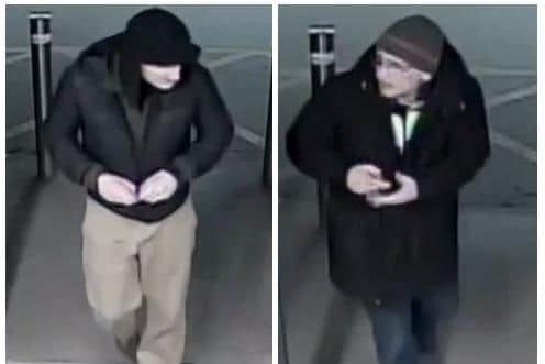 Two men were caught on CCTV