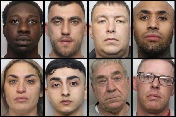 Faces of violent robber, drug dealer, sex offenders, people traffickers and a driver who caused fatal crash all jailed at Northampton Crown Court in January 2023