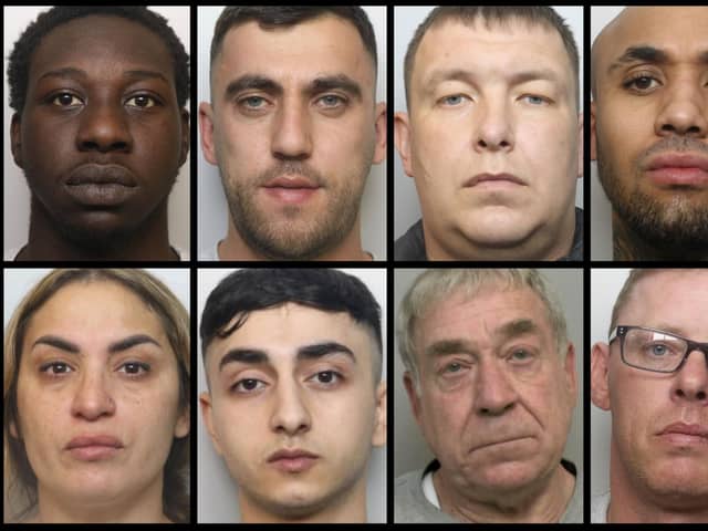 Faces of violent robber, drug dealer, sex offenders, people traffickers and a driver who caused fatal crash all jailed at Northampton Crown Court in January 2023