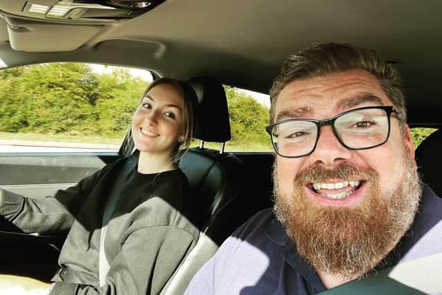 Apertus Group Managing Director Grant McKenna and new apprentice Maddie Humphrey.
