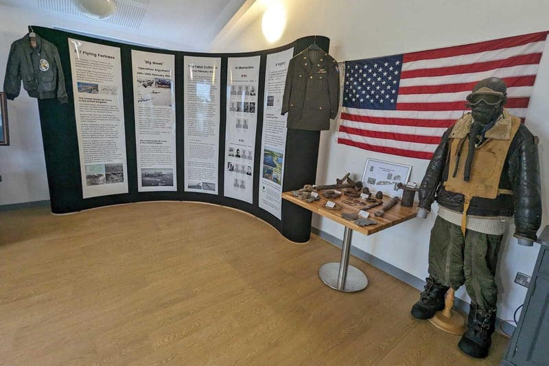 The exhibition in the visitor centre at Stanwick Lakes