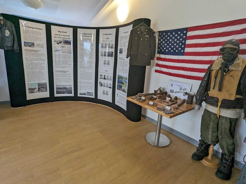 The exhibition in the visitor centre at Stanwick Lakes