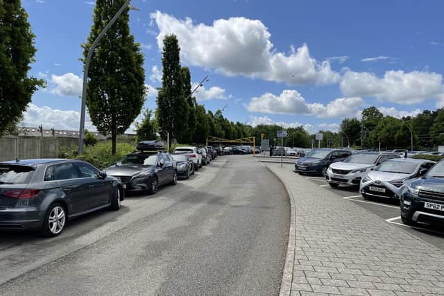There wasn't a single car parking space available when the Northants Telegraph visited the station last week