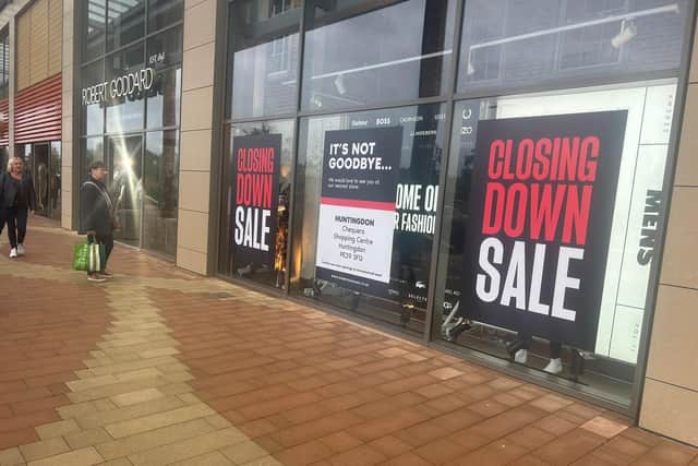 Robert Goddard has closed its store at Rushden Lakes