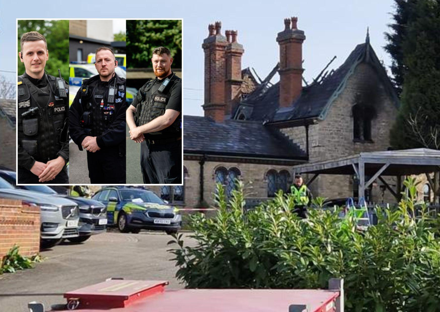 Five hero police officers who tried to save family from burning home in ...