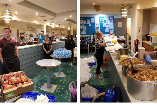 Corona Kitchen volunteers in action