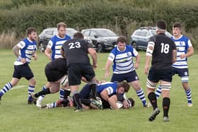 Action from Kettering's 27-5 defeat at Market Harborough. Pictures by Glyn Dobbs