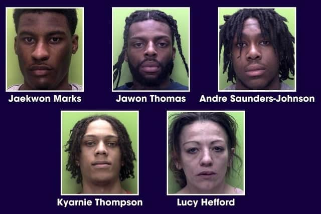 These five people are all behind bars.