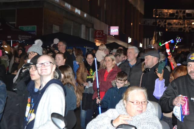 All smiles as Wellingborough officially welcomes the festive season with the annual Christmas lights switch-on