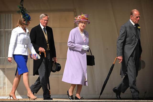 (L-R) the Duchess of Wessex, the Duke of Gloucester, Queen Elizabeth II and the Duke of Edinburgh at Buckingham Palace in 2011