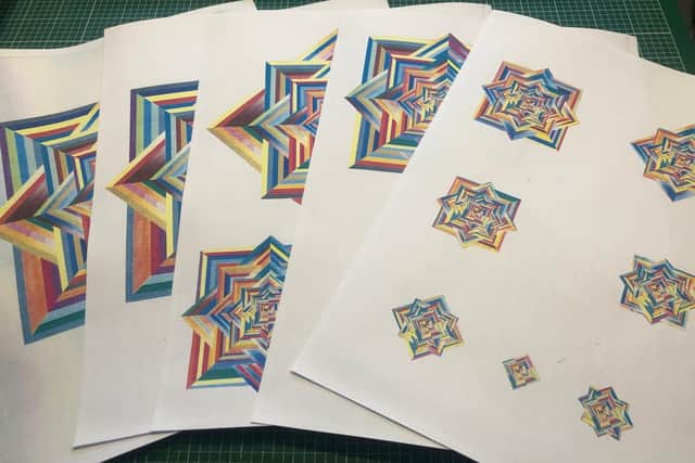 Rainbow Square Mandala