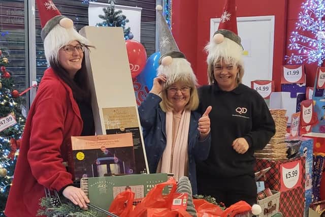 Trolley dash winner Julie Burgess