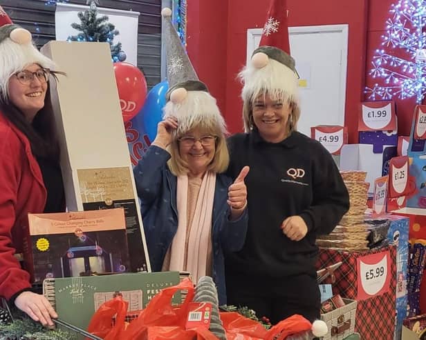 Trolley dash winner Julie Burgess