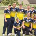 Finedon Dolben show off the NCL T20 Championship trophy after they defeated Oundle Town and Desborough Town on Finals Day. Picture by Finbarr Carroll
