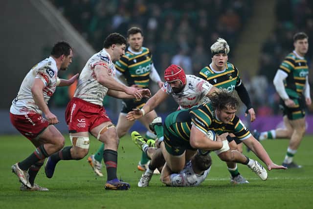 JJ van der Mescht in action for Saints against Scarlets (photo by Shaun Botterill/Getty Images)