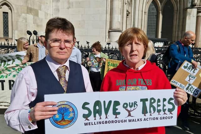 Marion Turner-Hawes and Lucy Hennessy at the Royal Courts of Justice  - members of Wellingborough Walks Action Group/National World