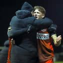 Keaton Ward scored the only goal of the game as Lee Glover's Kettering Town beat Curzon Ashton 1-0 at Latimer Park. Picture by Peter Short