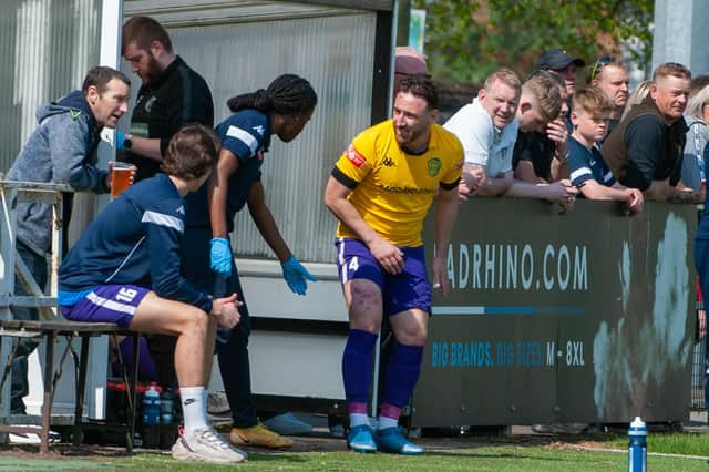 Joe Curtis is hoping to be fit for Corby Town's last game of the season. Picture by Jim Darrah