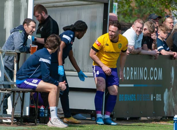 Joe Curtis is hoping to be fit for Corby Town's last game of the season. Picture by Jim Darrah