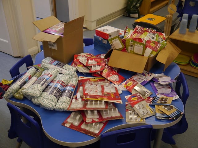 Some of the items donated to Diamond Preschool