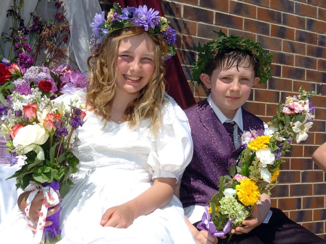 Rushton May Queen :Rushton School May Queen and King crowned Annie Parton and Liam Cosby Friday 25th May 2012