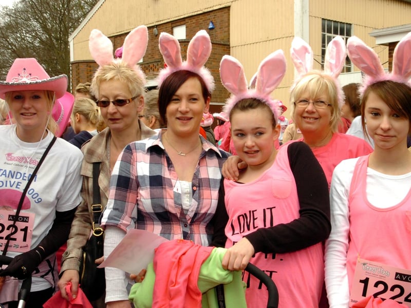 The 2011 Crazy Hats walk at Wicksteed. Pictured are: Rachel Farrow, Dot Makeham, Laura Summers, Lauren Walker, Marlene Summers, and Lucy Tysoe.